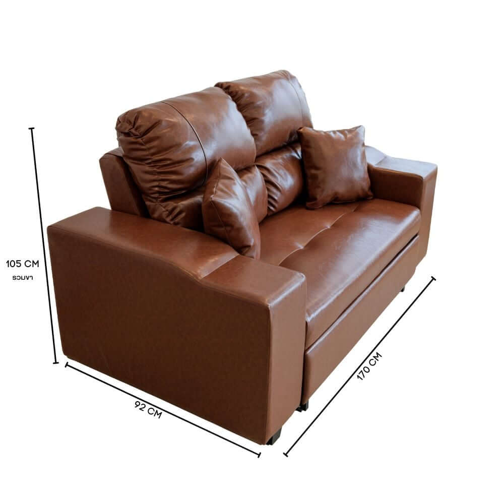 โซฟาเบด CCR FURNITURE รุ่น NEW YORK (นิวยอร์ก) ขนาด 170 cm. หนัง PREMIUM PU สีน้ำตาล (PQ003-5)_1